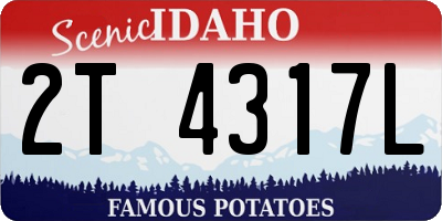 ID license plate 2T4317L