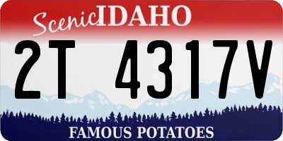 ID license plate 2T4317V