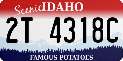 ID license plate 2T4318C