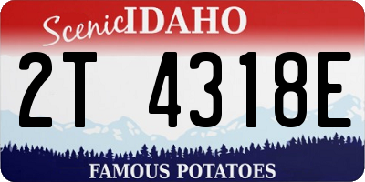 ID license plate 2T4318E