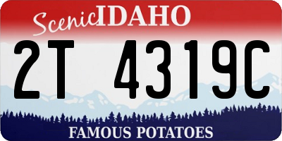 ID license plate 2T4319C