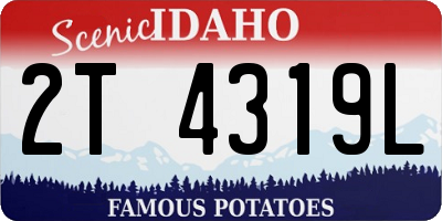 ID license plate 2T4319L