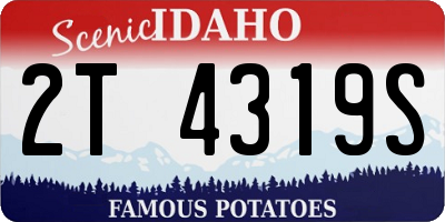 ID license plate 2T4319S