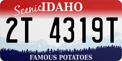 ID license plate 2T4319T