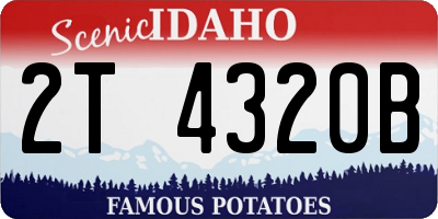 ID license plate 2T4320B