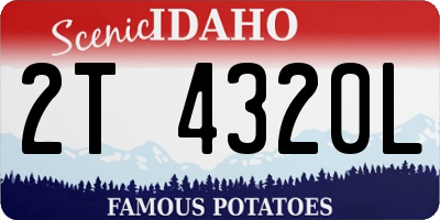 ID license plate 2T4320L