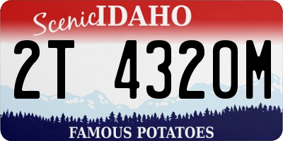 ID license plate 2T4320M