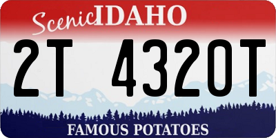 ID license plate 2T4320T