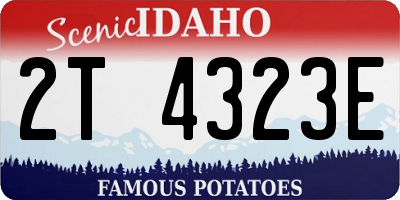 ID license plate 2T4323E