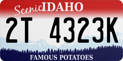 ID license plate 2T4323K