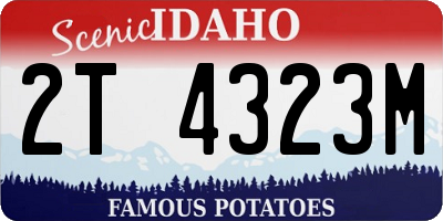 ID license plate 2T4323M