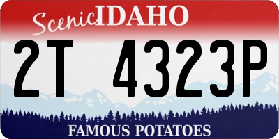 ID license plate 2T4323P