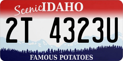 ID license plate 2T4323U