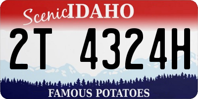 ID license plate 2T4324H