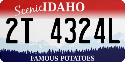 ID license plate 2T4324L