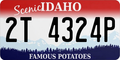 ID license plate 2T4324P