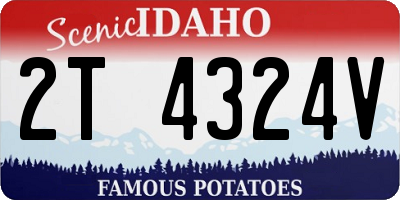 ID license plate 2T4324V