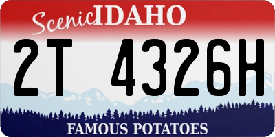 ID license plate 2T4326H