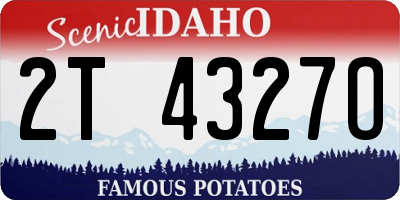 ID license plate 2T4327O