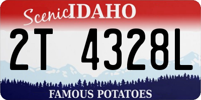 ID license plate 2T4328L