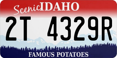 ID license plate 2T4329R