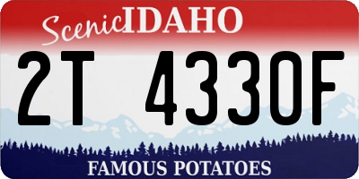 ID license plate 2T4330F