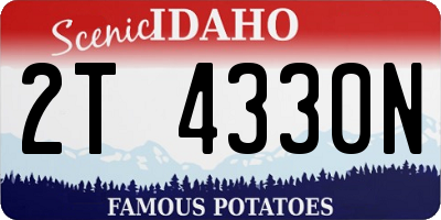 ID license plate 2T4330N