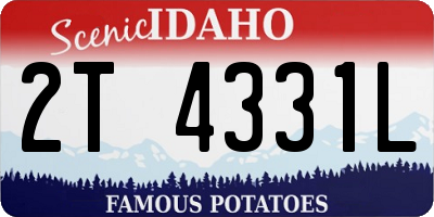 ID license plate 2T4331L