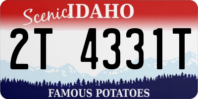 ID license plate 2T4331T