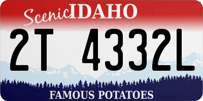 ID license plate 2T4332L