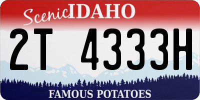 ID license plate 2T4333H