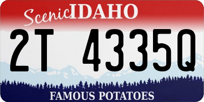 ID license plate 2T4335Q