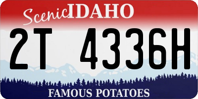 ID license plate 2T4336H