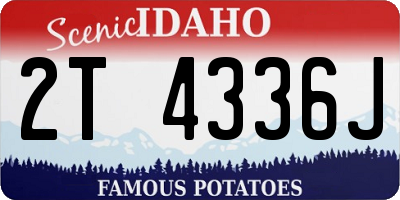ID license plate 2T4336J