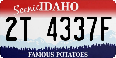 ID license plate 2T4337F