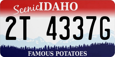 ID license plate 2T4337G