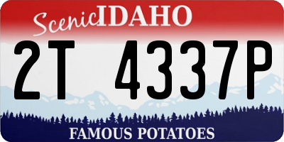 ID license plate 2T4337P