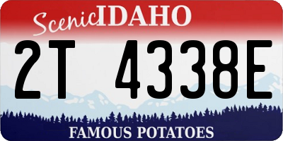 ID license plate 2T4338E