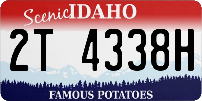 ID license plate 2T4338H