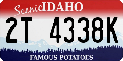 ID license plate 2T4338K