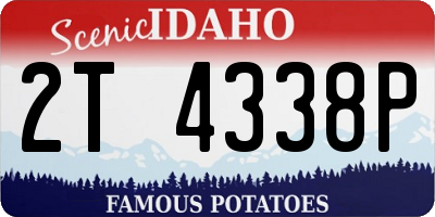 ID license plate 2T4338P