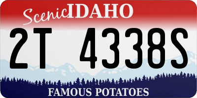 ID license plate 2T4338S