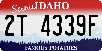 ID license plate 2T4339F