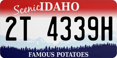 ID license plate 2T4339H