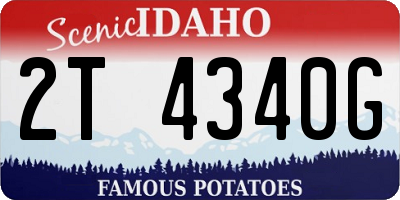 ID license plate 2T4340G