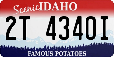 ID license plate 2T4340I