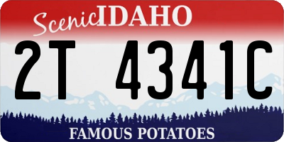 ID license plate 2T4341C