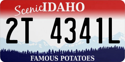 ID license plate 2T4341L