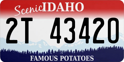 ID license plate 2T4342O