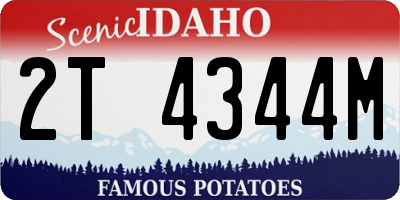 ID license plate 2T4344M